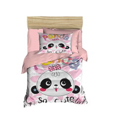 L'essentiel linge de maison Juego de funda nórdica PH154 en Polvo, Blanco y Rosa